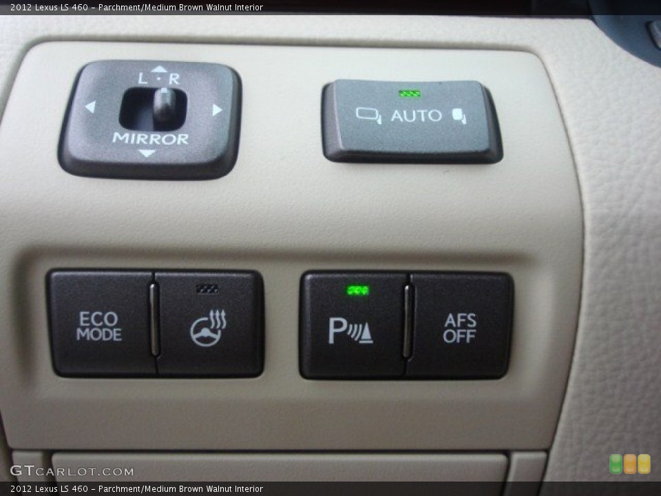 Parchment/Medium Brown Walnut Interior Controls for the 2012 Lexus LS 460 #76095123