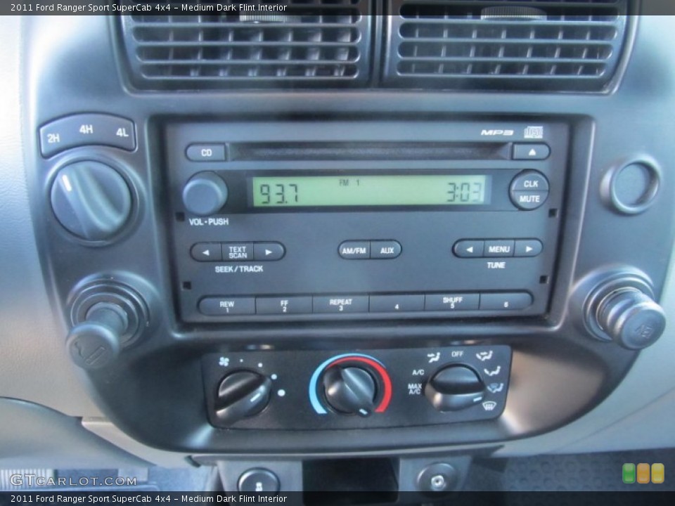 Medium Dark Flint Interior Audio System for the 2011 Ford Ranger Sport SuperCab 4x4 #76096688