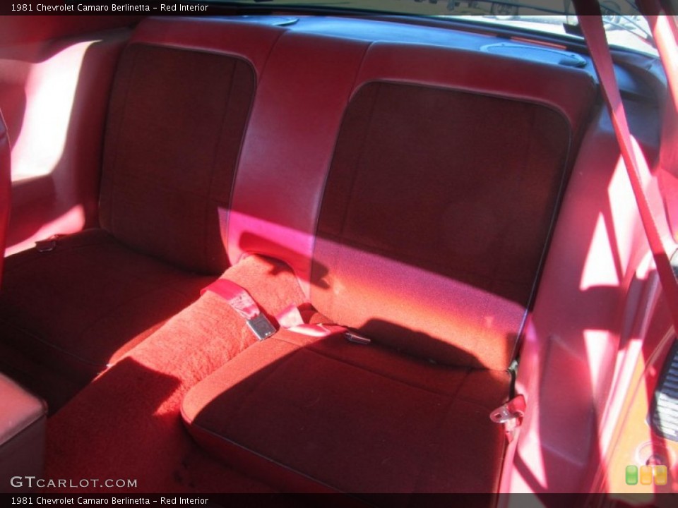 Red Interior Rear Seat for the 1981 Chevrolet Camaro Berlinetta #76097498