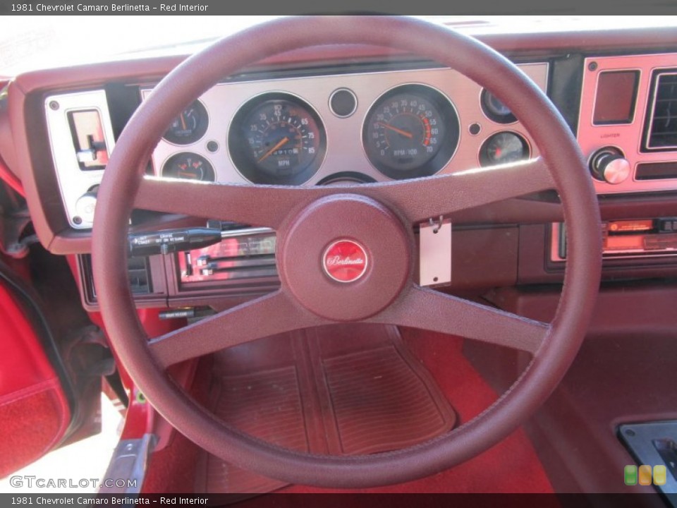 Red Interior Steering Wheel for the 1981 Chevrolet Camaro Berlinetta #76097535