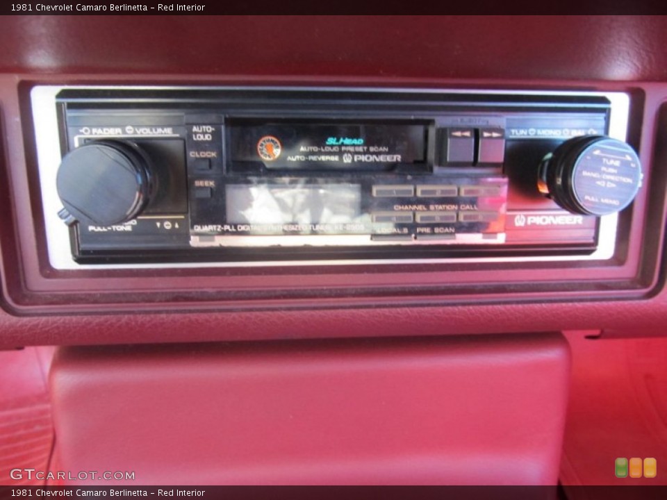 Red Interior Audio System for the 1981 Chevrolet Camaro Berlinetta #76097553