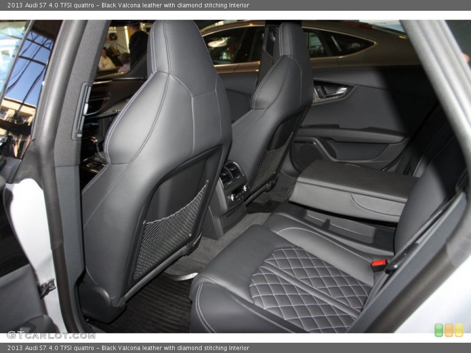 Black Valcona leather with diamond stitching Interior Rear Seat for the 2013 Audi S7 4.0 TFSI quattro #76098021