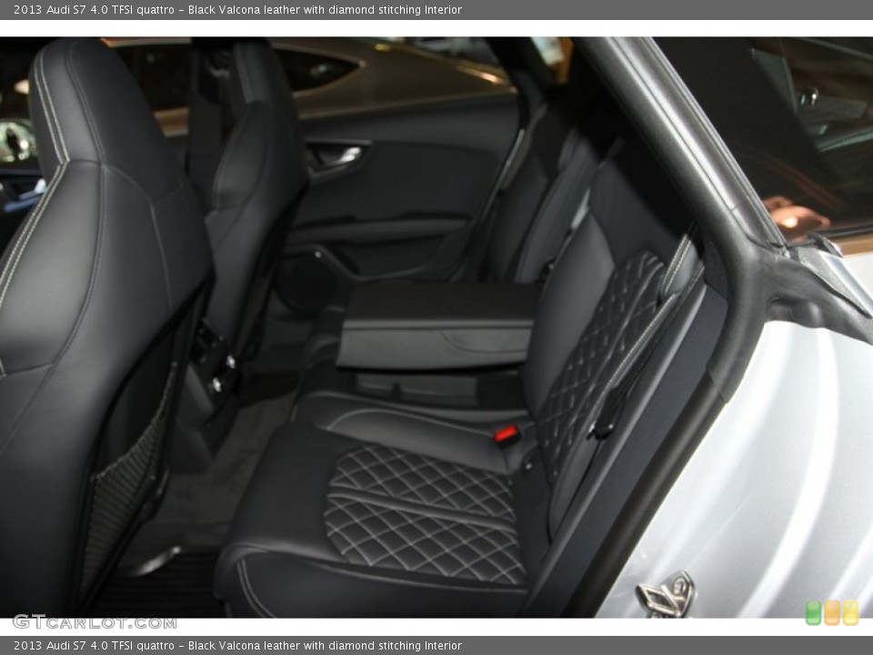 Black Valcona leather with diamond stitching Interior Rear Seat for the 2013 Audi S7 4.0 TFSI quattro #76098038