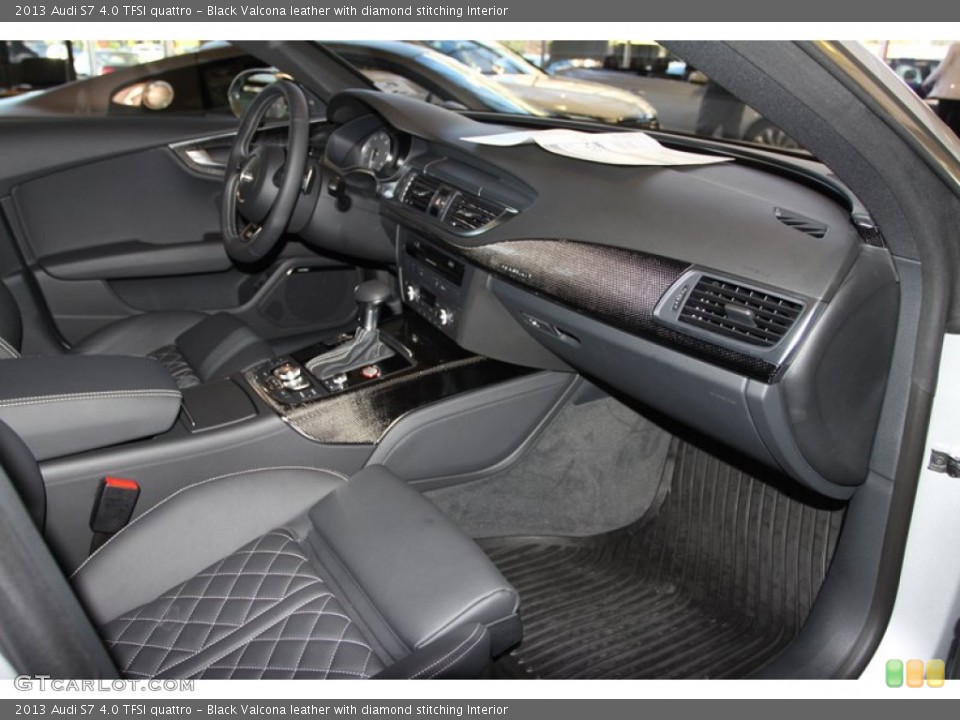 Black Valcona leather with diamond stitching Interior Dashboard for the 2013 Audi S7 4.0 TFSI quattro #76098116