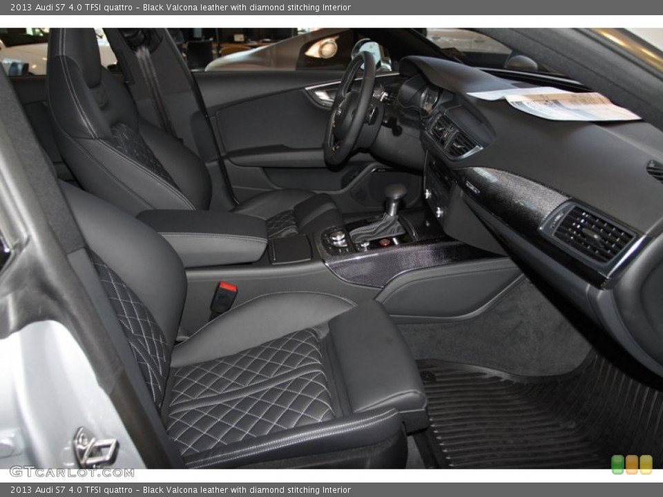 Black Valcona leather with diamond stitching Interior Photo for the 2013 Audi S7 4.0 TFSI quattro #76098138