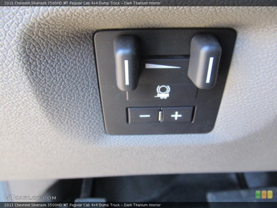 Dark Titanium Interior Controls for the 2013 Chevrolet Silverado 3500HD WT Regular Cab 4x4 Dump Truck #76099938