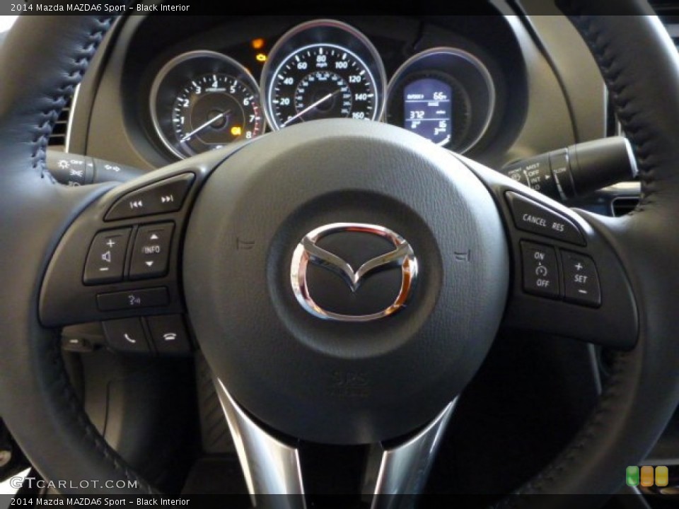 Black Interior Steering Wheel for the 2014 Mazda MAZDA6 Sport #76100996