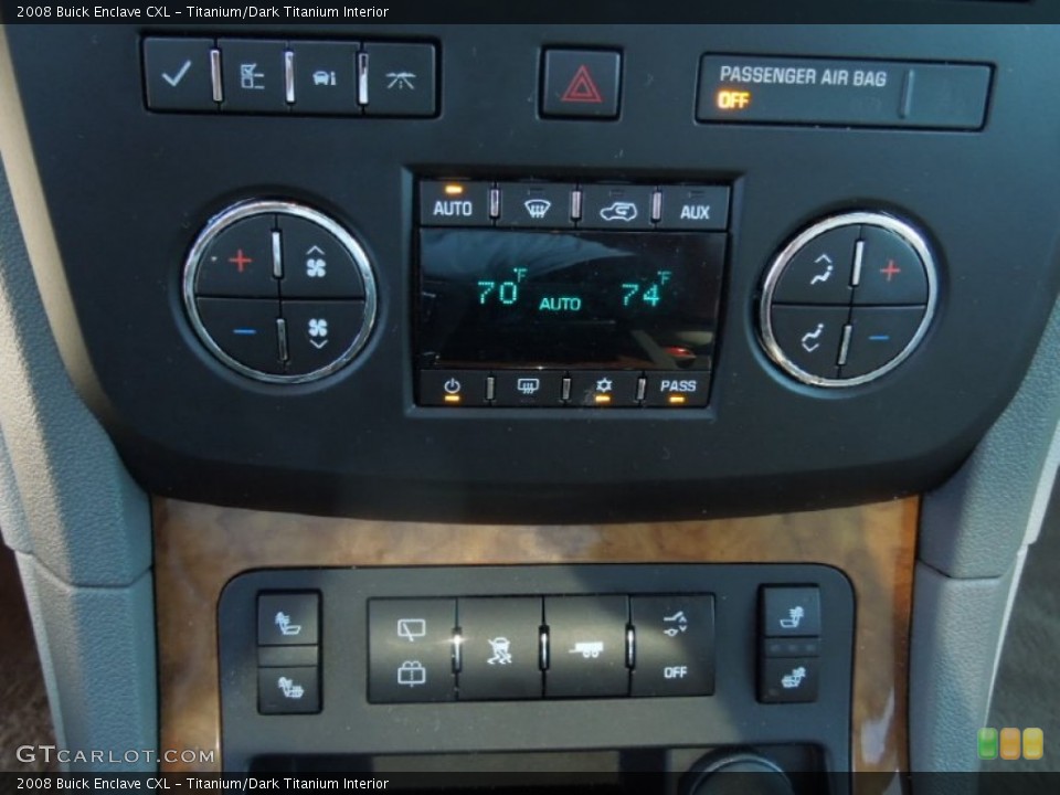 Titanium/Dark Titanium Interior Controls for the 2008 Buick Enclave CXL #76102137