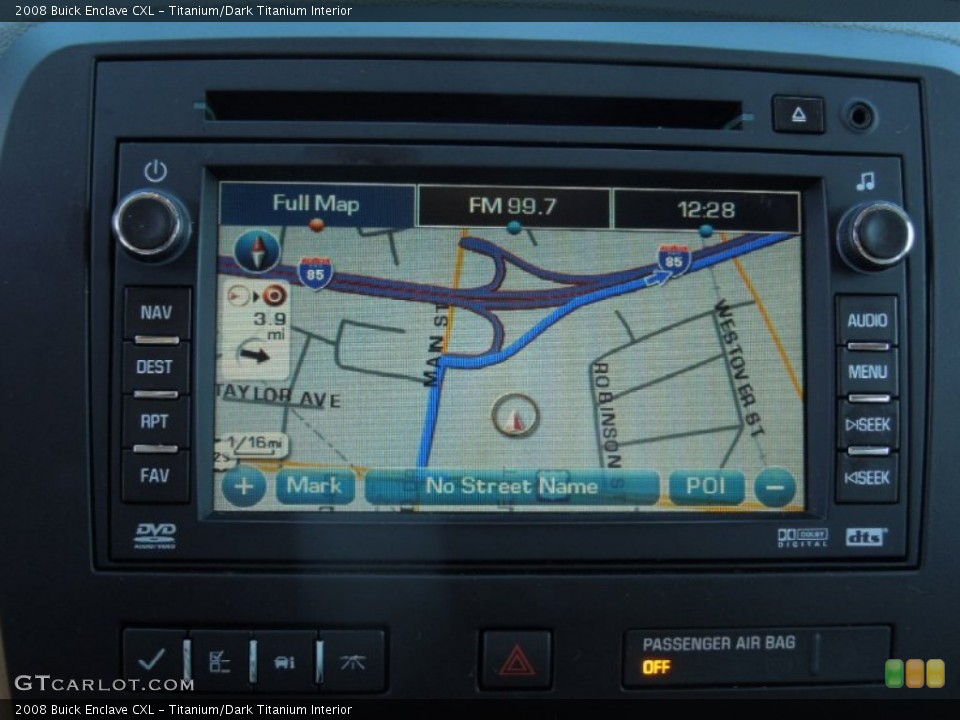 Titanium/Dark Titanium Interior Navigation for the 2008 Buick Enclave CXL #76102154