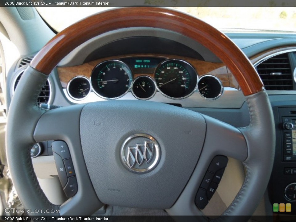Titanium/Dark Titanium Interior Steering Wheel for the 2008 Buick Enclave CXL #76102196