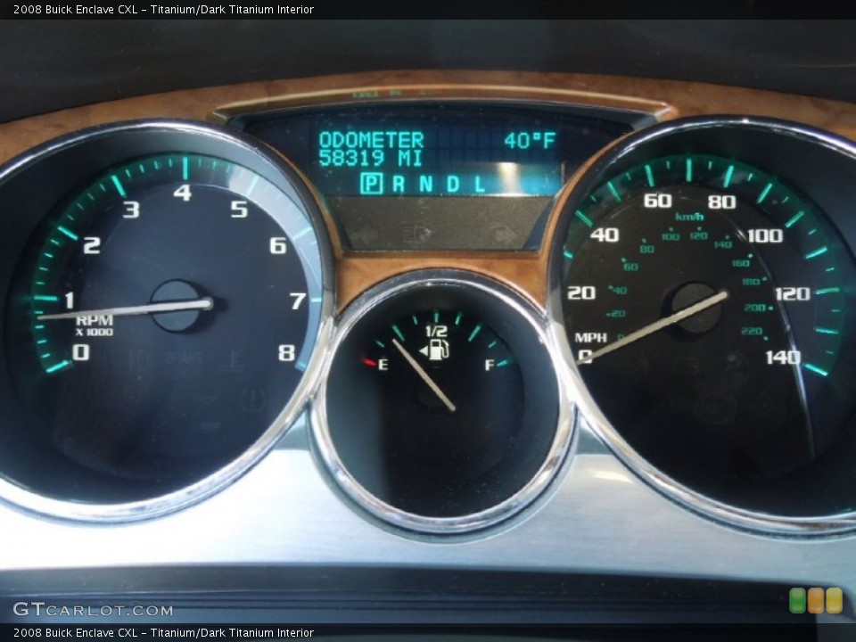 Titanium/Dark Titanium Interior Gauges for the 2008 Buick Enclave CXL #76102214