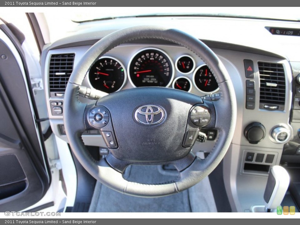 Sand Beige Interior Steering Wheel for the 2011 Toyota Sequoia Limited #76104212