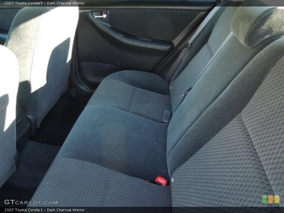 Dark Charcoal Interior Rear Seat for the 2007 Toyota Corolla S #76112977