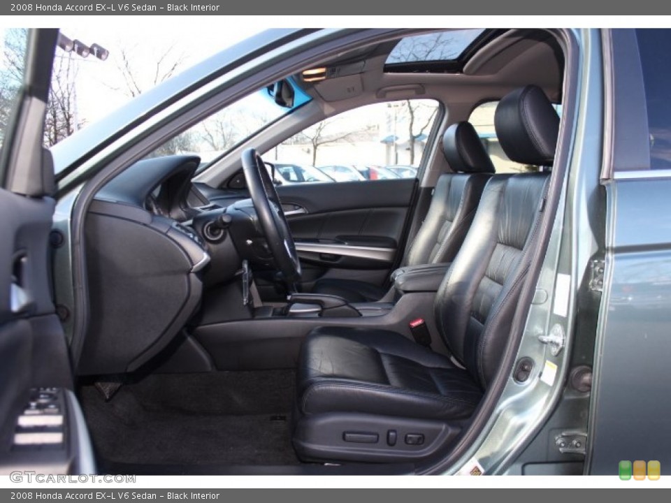 Black Interior Front Seat for the 2008 Honda Accord EX-L V6 Sedan #76113820
