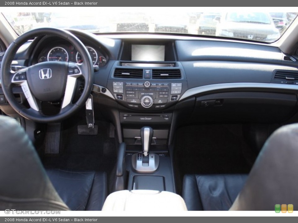 Black Interior Dashboard for the 2008 Honda Accord EX-L V6 Sedan #76113836