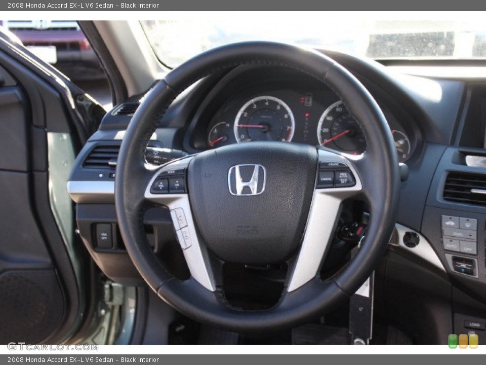 Black Interior Steering Wheel for the 2008 Honda Accord EX-L V6 Sedan #76113887