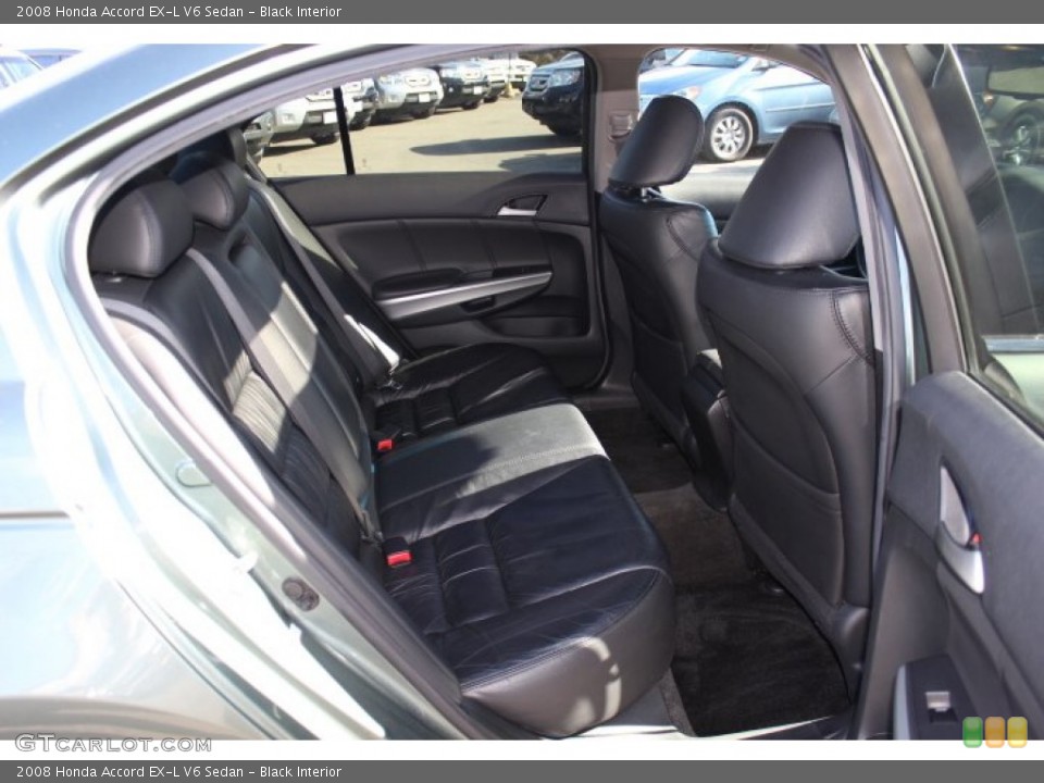 Black Interior Rear Seat for the 2008 Honda Accord EX-L V6 Sedan #76113970