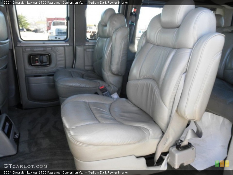 Medium Dark Pewter Interior Rear Seat for the 2004 Chevrolet Express 1500 Passenger Conversion Van #76117846