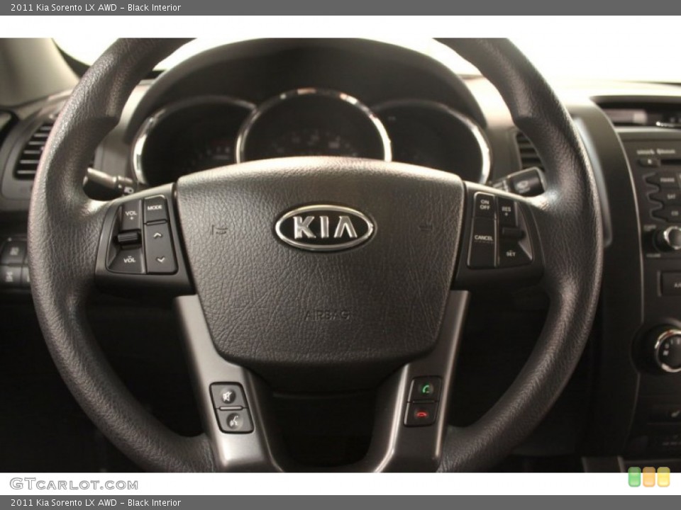 Black Interior Steering Wheel for the 2011 Kia Sorento LX AWD #76118036