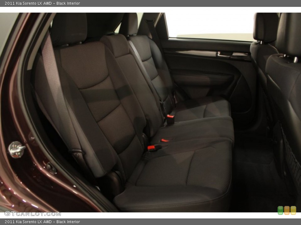Black Interior Rear Seat for the 2011 Kia Sorento LX AWD #76118116