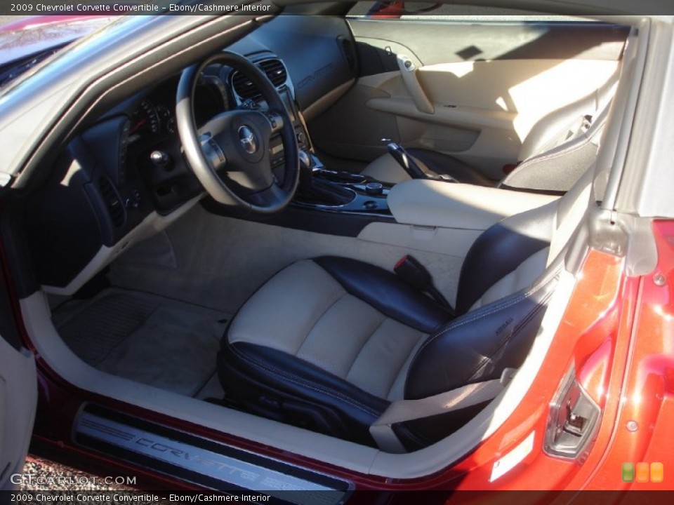 Ebony/Cashmere 2009 Chevrolet Corvette Interiors
