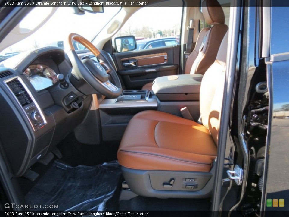 Longhorn Black/Cattle Tan Interior Photo for the 2013 Ram 1500 Laramie Longhorn Crew Cab #76120753