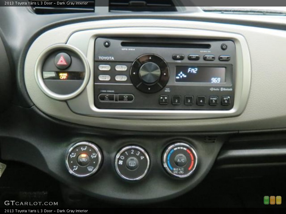 Dark Gray Interior Controls for the 2013 Toyota Yaris L 3 Door #76125845