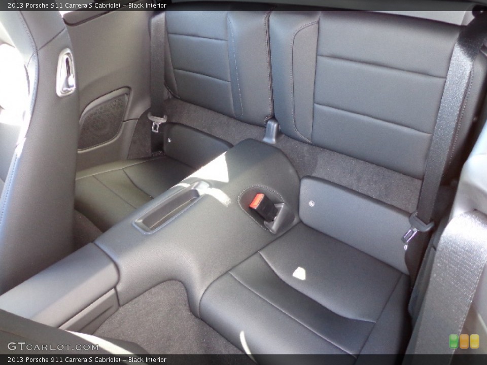 Black Interior Rear Seat for the 2013 Porsche 911 Carrera S Cabriolet #76126361