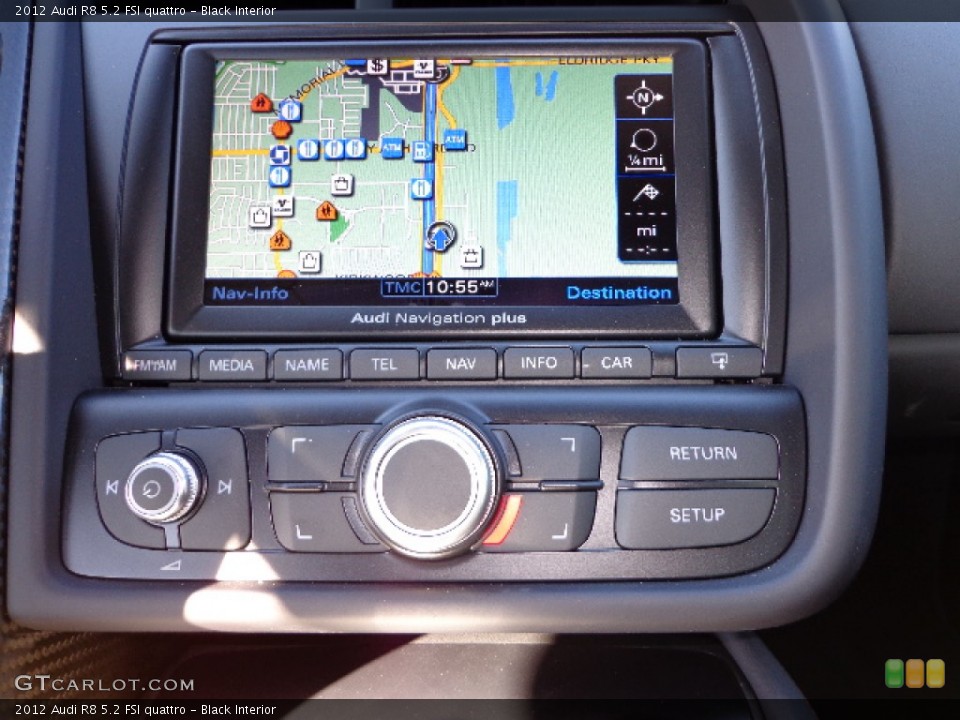 Black Interior Navigation for the 2012 Audi R8 5.2 FSI quattro #76132289