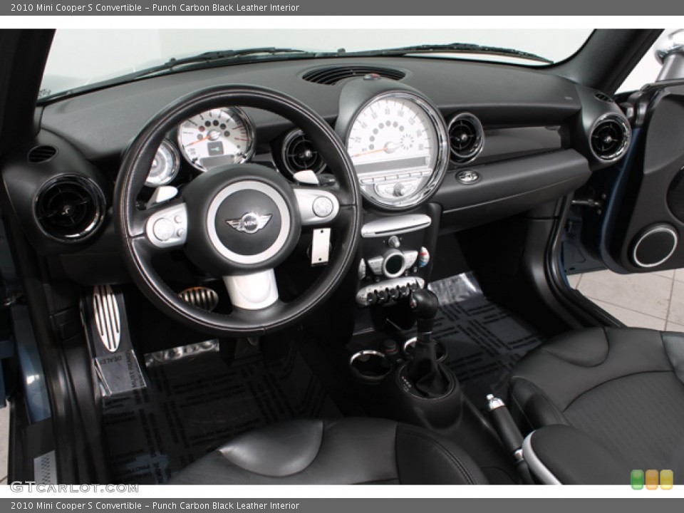 Punch Carbon Black Leather Interior Dashboard for the 2010 Mini Cooper S Convertible #76140669