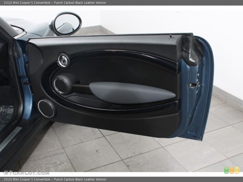 Punch Carbon Black Leather Interior Door Panel for the 2010 Mini Cooper S Convertible #76140912