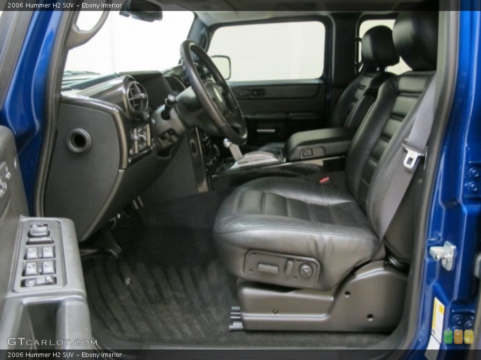 Ebony Interior Front Seat for the 2006 Hummer H2 SUV #76143329