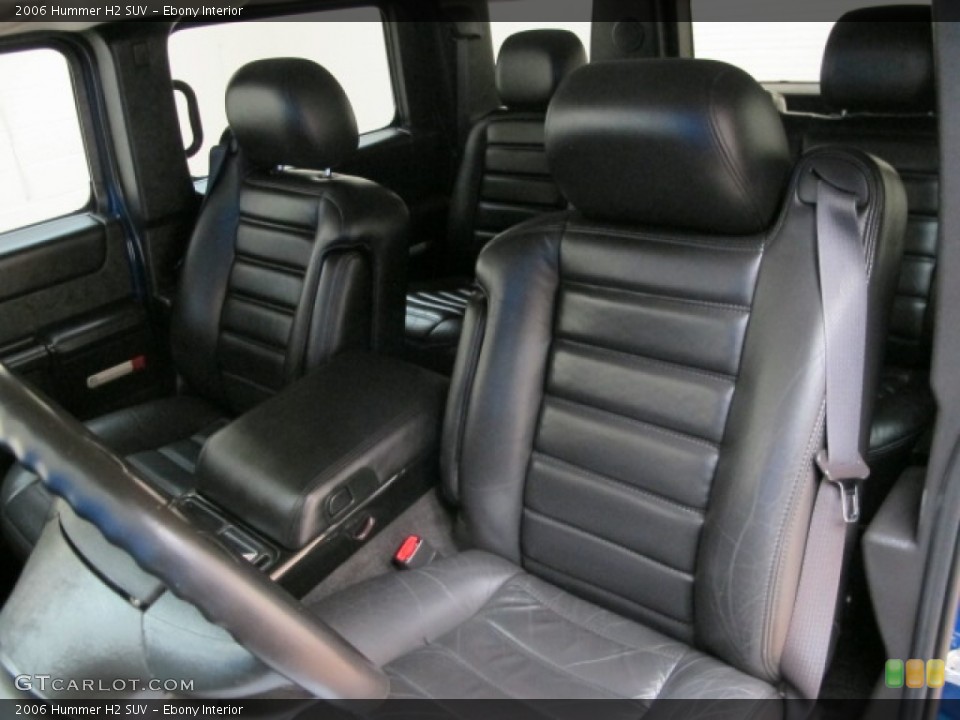 Ebony Interior Front Seat for the 2006 Hummer H2 SUV #76143348