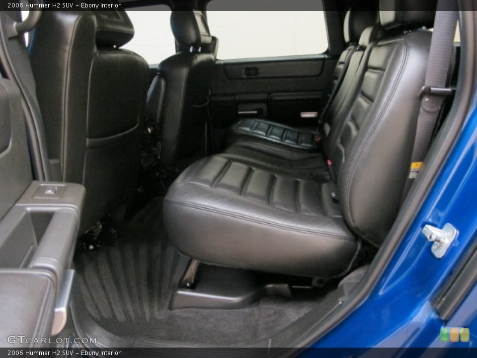 Ebony Interior Rear Seat for the 2006 Hummer H2 SUV #76143375