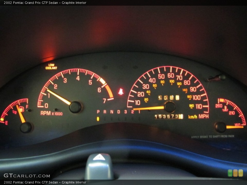 Graphite Interior Gauges for the 2002 Pontiac Grand Prix GTP Sedan #76144482