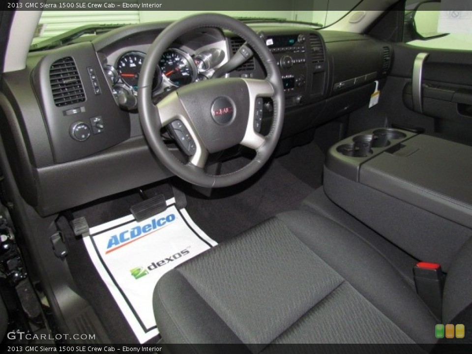 Ebony Interior Prime Interior for the 2013 GMC Sierra 1500 SLE Crew Cab #76146297