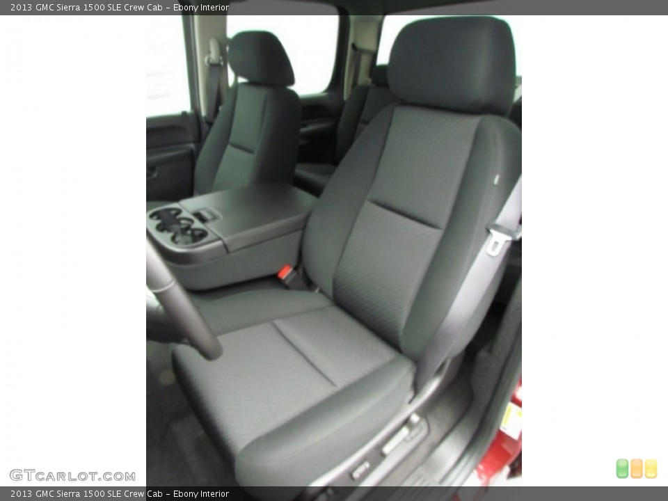 Ebony Interior Front Seat for the 2013 GMC Sierra 1500 SLE Crew Cab #76147344