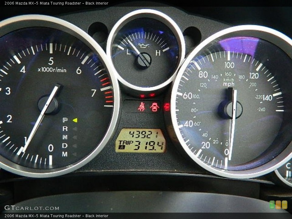 Black Interior Gauges for the 2006 Mazda MX-5 Miata Touring Roadster #76147878