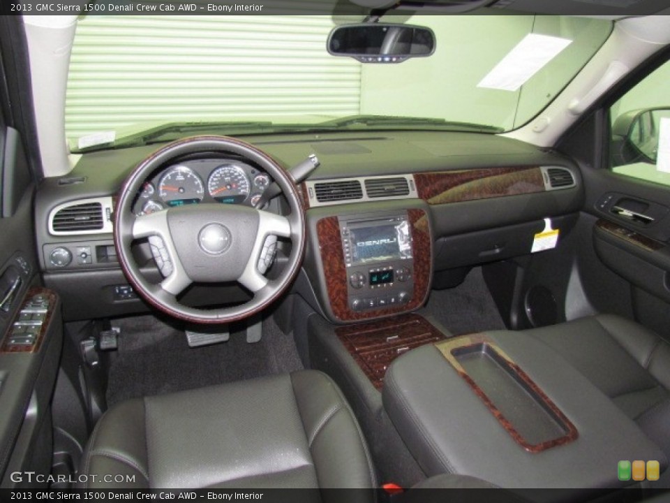 Ebony Interior Prime Interior for the 2013 GMC Sierra 1500 Denali Crew Cab AWD #76148726
