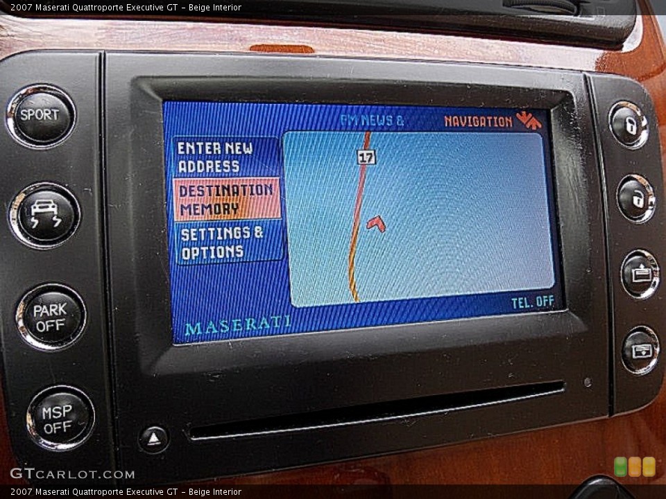 Beige Interior Navigation for the 2007 Maserati Quattroporte Executive GT #76151766