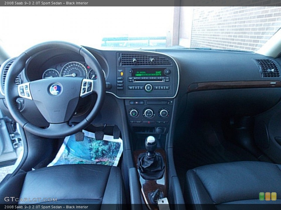 Black Interior Dashboard for the 2008 Saab 9-3 2.0T Sport Sedan #76153404