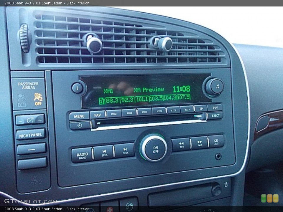 Black Interior Controls for the 2008 Saab 9-3 2.0T Sport Sedan #76153462