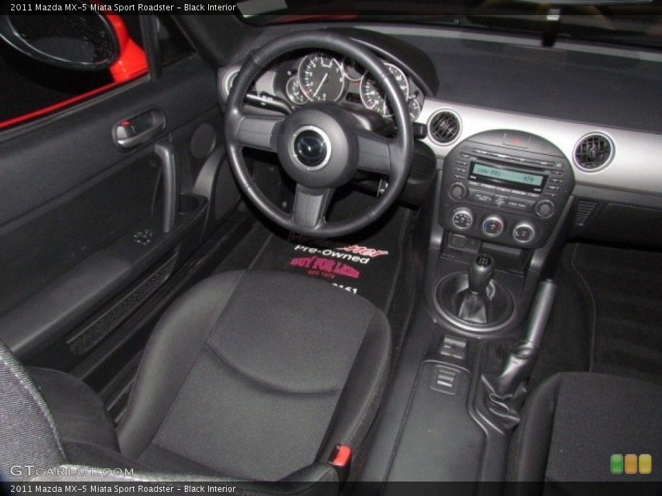 Black Interior Dashboard for the 2011 Mazda MX-5 Miata Sport Roadster #76168656