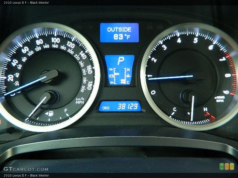 Black Interior Gauges for the 2010 Lexus IS F #76176401