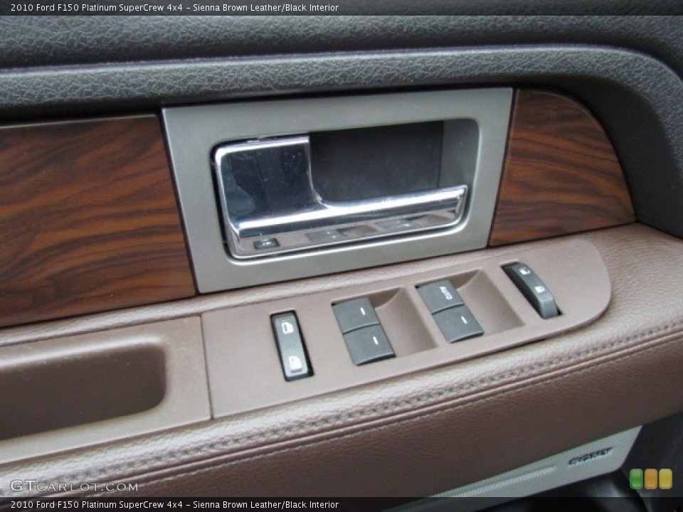 Sienna Brown Leather/Black Interior Controls for the 2010 Ford F150 Platinum SuperCrew 4x4 #76177172