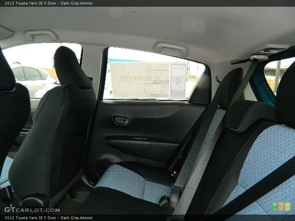 Dark Gray Interior Rear Seat for the 2013 Toyota Yaris SE 5 Door #76179449