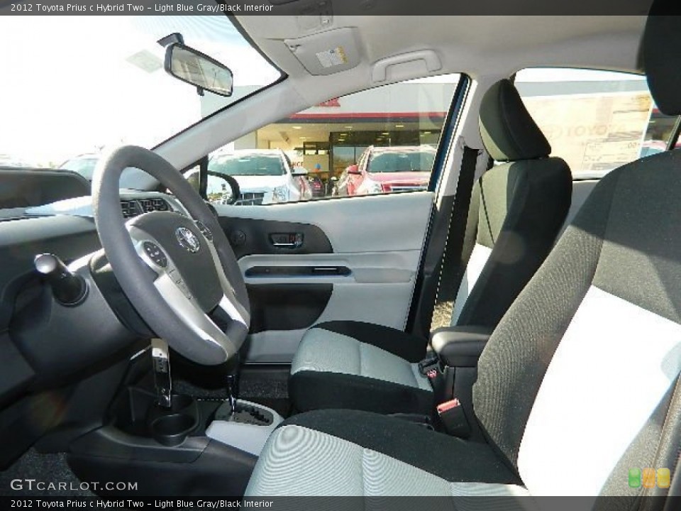 Light Blue Gray/Black Interior Photo for the 2012 Toyota Prius c Hybrid Two #76181447