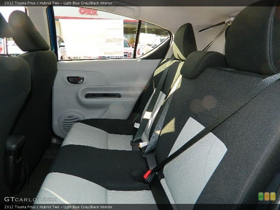Light Blue Gray/Black Interior Rear Seat for the 2012 Toyota Prius c Hybrid Two #76181458