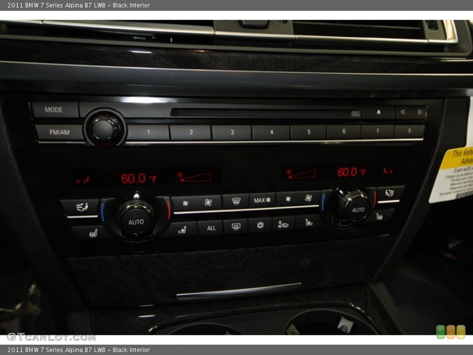 Black Interior Controls for the 2011 BMW 7 Series Alpina B7 LWB #76188896