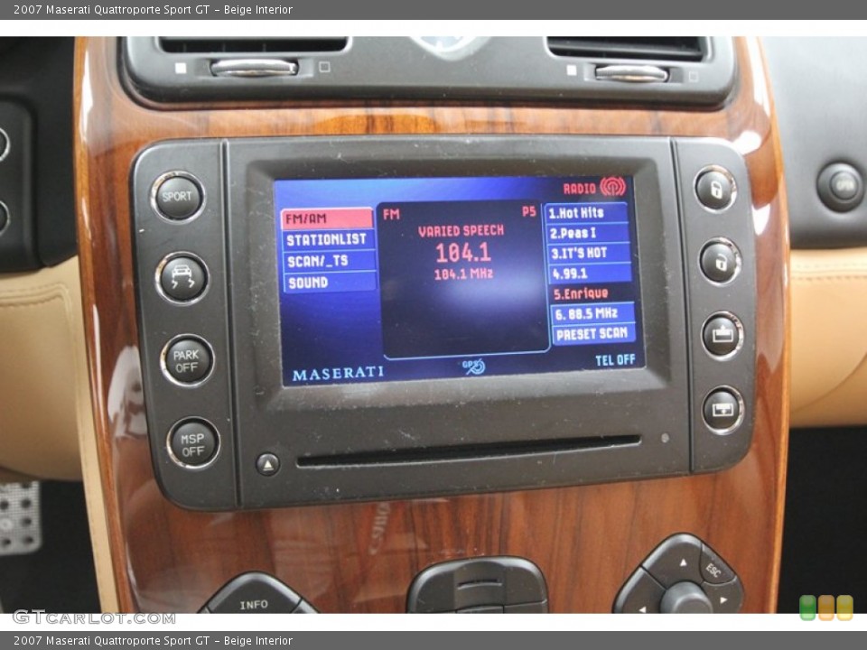 Beige Interior Controls for the 2007 Maserati Quattroporte Sport GT #76192511